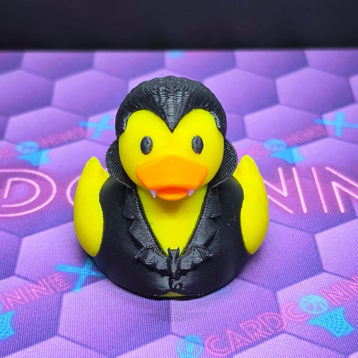 3D-Printed Vampire Rubber Duck, 2.5 in Halloween Collectible