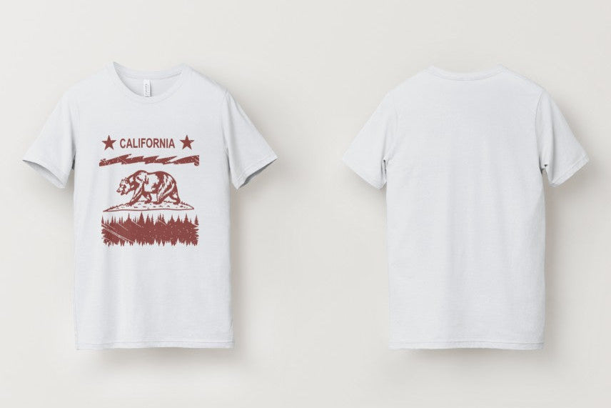 California Republic Bear Short Sleeve T Shirt