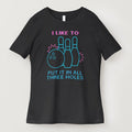I Like To Put It In All Three Holes Funny Bowling Short Sleeve T Shirt
